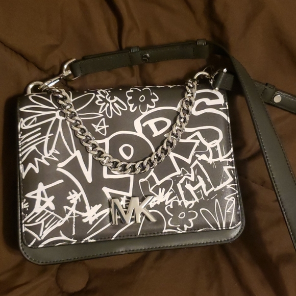 LIMITED EDITION MK Mott Graffiti Leather Crossbody - Picture 6 of 8